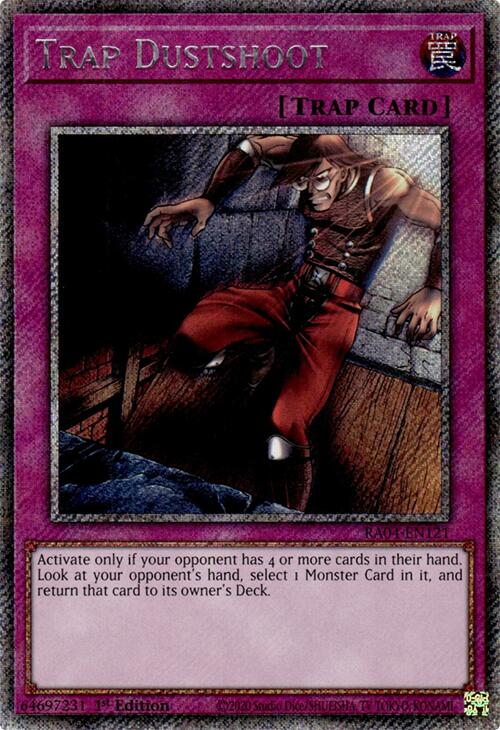 Trap Dustshoot [RA04-EN121] Platinum Secret Rare | Good Games Morley