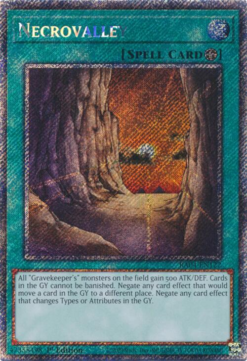 Necrovalley [RA04-EN122] Platinum Secret Rare | Good Games Morley