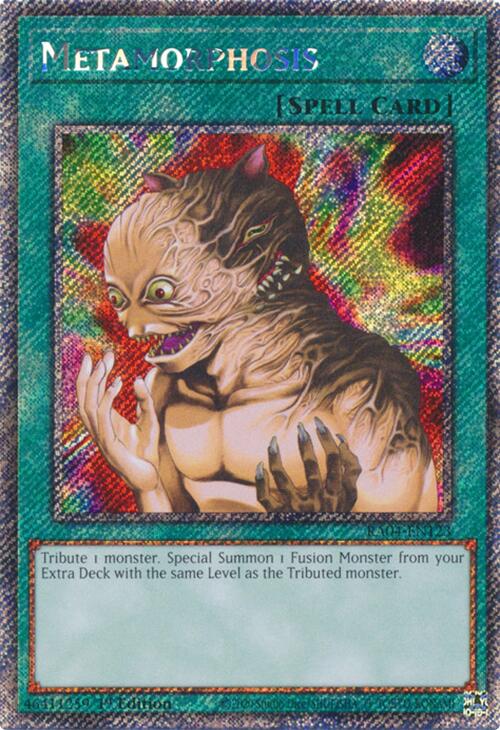 Metamorphosis [RA04-EN123] Platinum Secret Rare | Good Games Morley