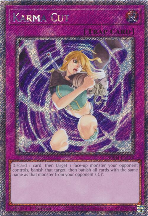 Karma Cut [RA04-EN128] Platinum Secret Rare | Good Games Morley