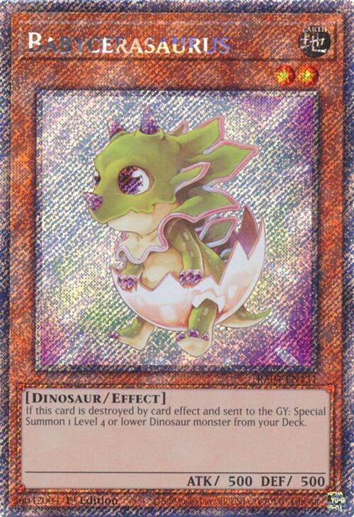 Babycerasaurus [RA04-EN131] Platinum Secret Rare | Good Games Morley