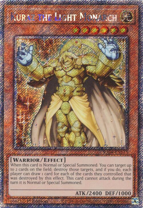 Kuraz the Light Monarch [RA04-EN133] Platinum Secret Rare | Good Games Morley