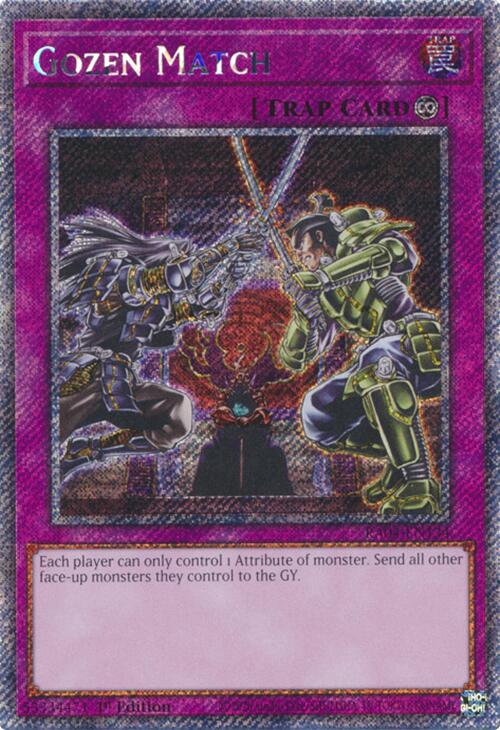 Gozen Match [RA04-EN134] Platinum Secret Rare | Good Games Morley