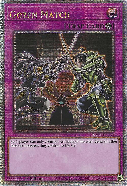 Gozen Match [RA04-EN134] Quarter Century Secret Rare | Good Games Morley