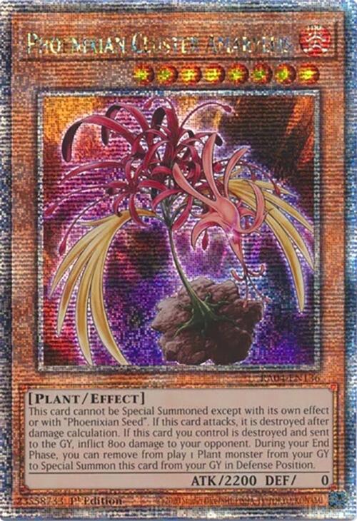 Phoenixian Cluster Amaryllis [RA04-EN136] Quarter Century Secret Rare | Good Games Morley