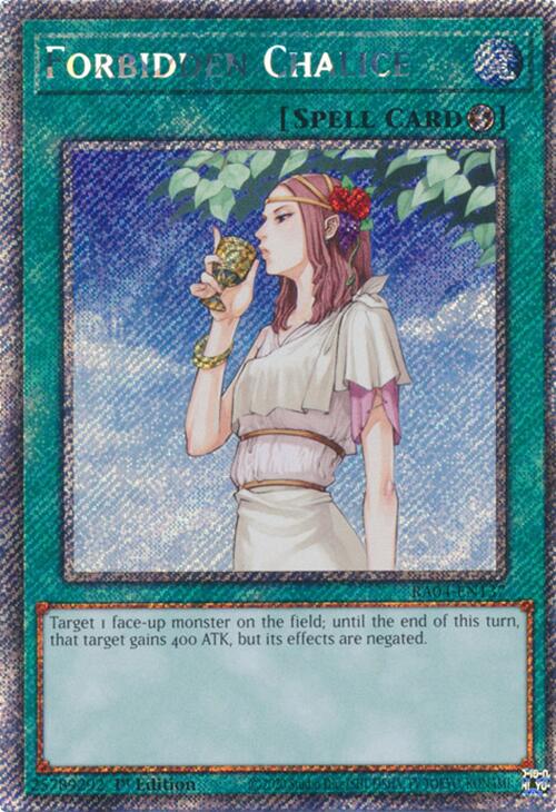 Forbidden Chalice [RA04-EN137] Platinum Secret Rare | Good Games Morley