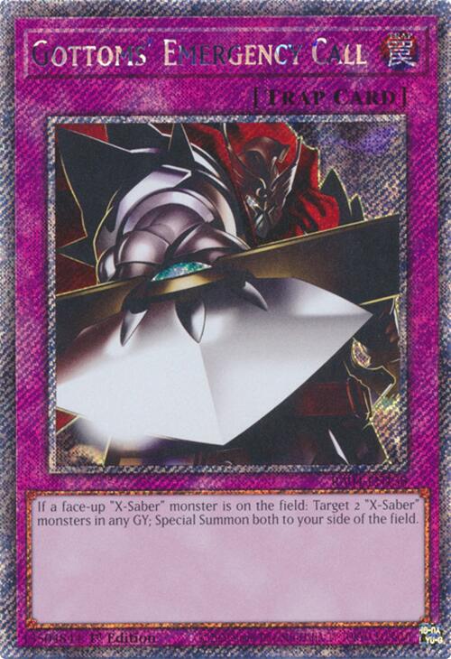 Gottoms' Emergency Call [RA04-EN138] Platinum Secret Rare | Good Games Morley