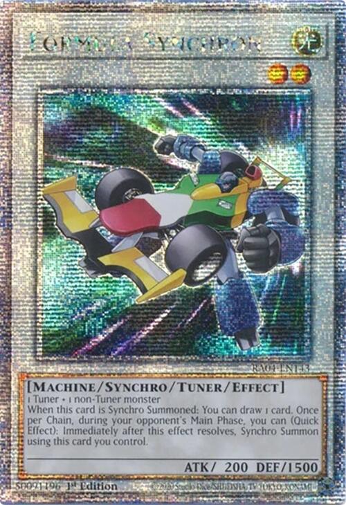 Formula Synchron [RA04-EN143] Quarter Century Secret Rare | Good Games Morley