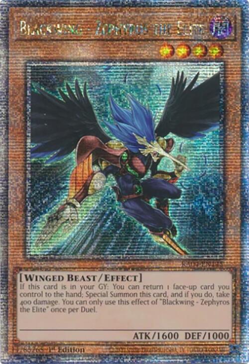 Blackwing - Zephyros the Elite [RA04-EN145] Quarter Century Secret Rare | Good Games Morley