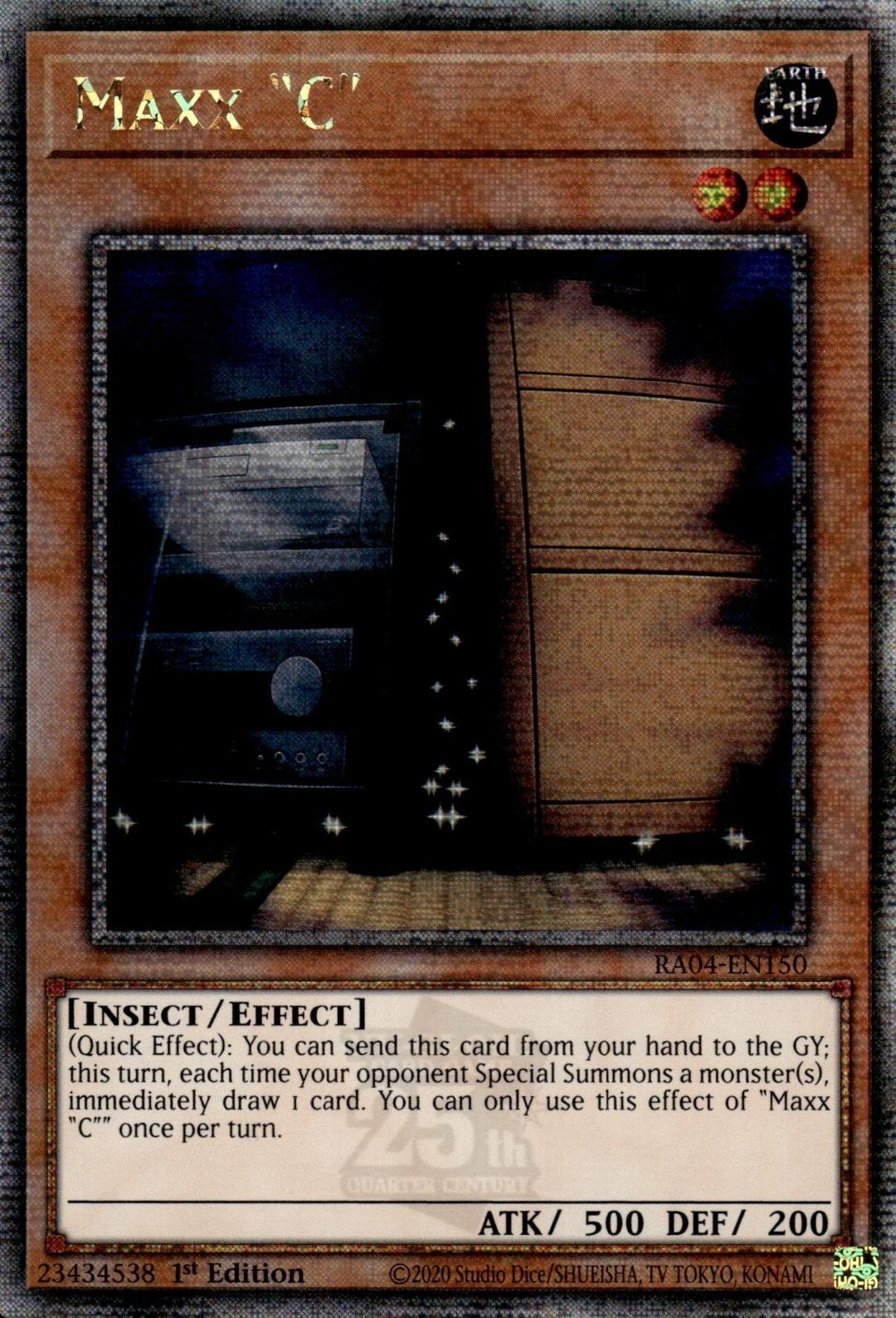 Maxx "C" [RA04-EN150] Quarter Century Secret Rare | Good Games Morley