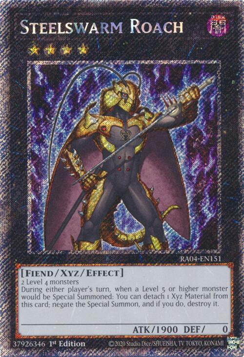 Steelswarm Roach [RA04-EN151] Platinum Secret Rare | Good Games Morley