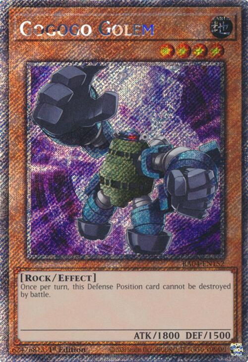 Gogogo Golem [RA04-EN152] Platinum Secret Rare | Good Games Morley