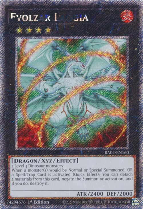 Evolzar Laggia [RA04-EN160] Platinum Secret Rare | Good Games Morley