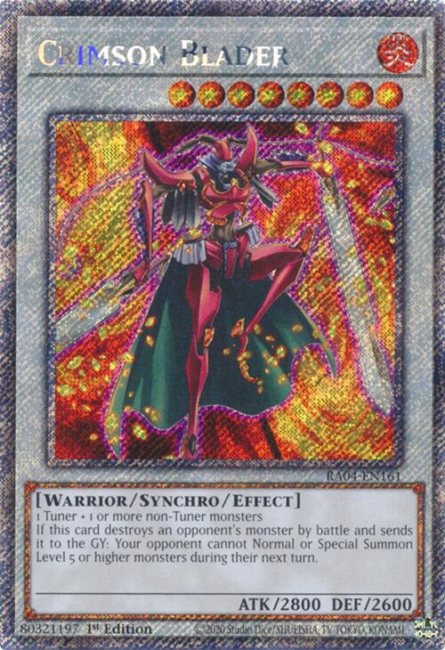 Crimson Blader [RA04-EN161] Platinum Secret Rare | Good Games Morley