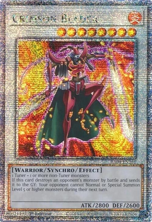 Crimson Blader [RA04-EN161] Quarter Century Secret Rare | Good Games Morley
