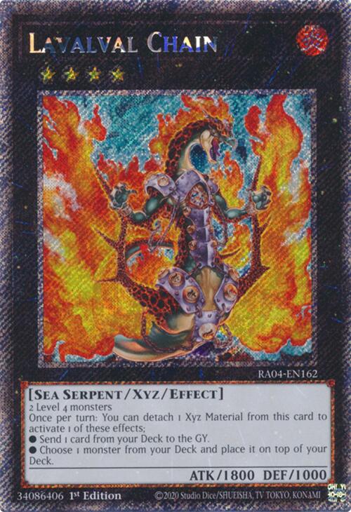 Lavalval Chain [RA04-EN162] Platinum Secret Rare | Good Games Morley