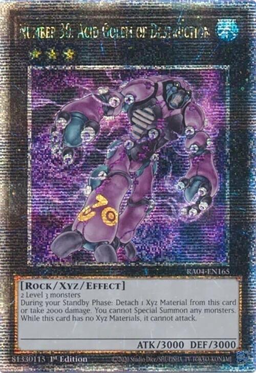 Number 30: Acid Golem of Destruction [RA04-EN165] Quarter Century Secret Rare | Good Games Morley