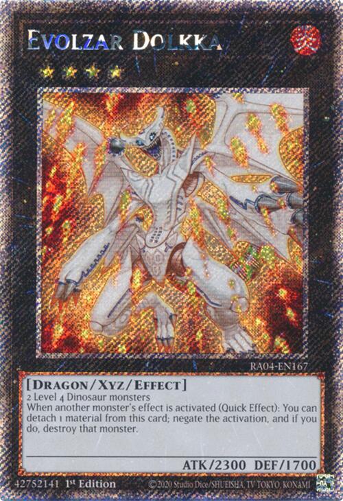Evolzar Dolkka [RA04-EN167] Platinum Secret Rare | Good Games Morley