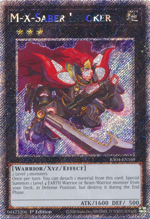 M-X-Saber Invoker [RA04-EN169] Platinum Secret Rare | Good Games Morley