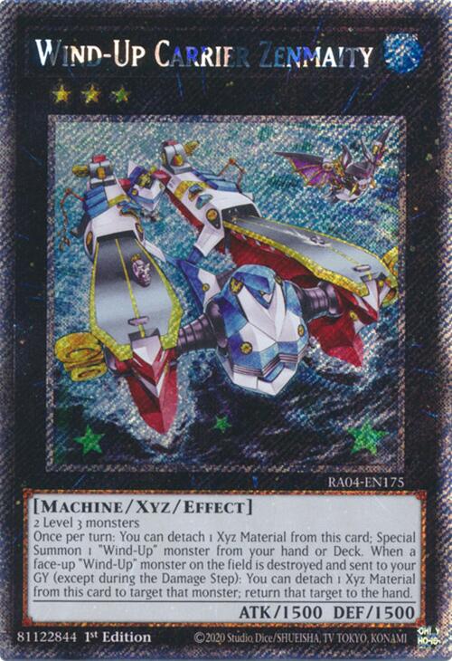 Wind-Up Carrier Zenmaity [RA04-EN175] Platinum Secret Rare | Good Games Morley