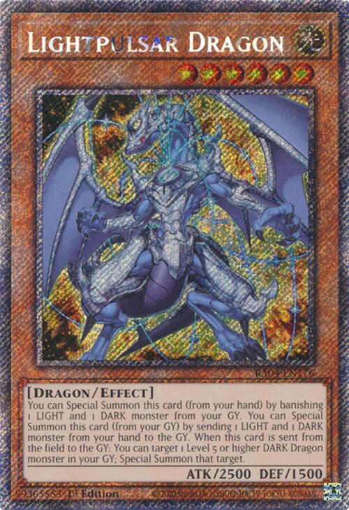 Lightpulsar Dragon [RA04-EN176] Platinum Secret Rare | Good Games Morley