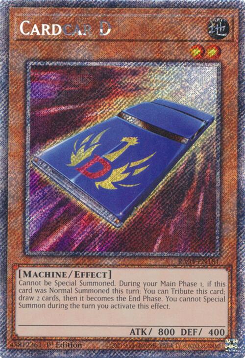 Cardcar D [RA04-EN181] Platinum Secret Rare | Good Games Morley