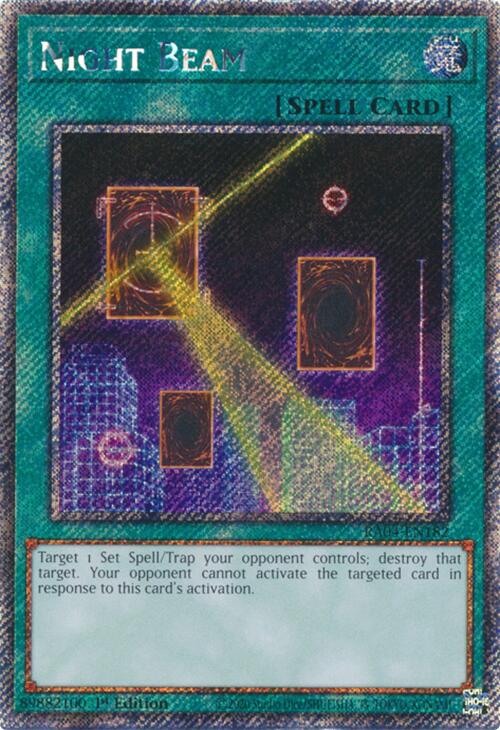 Night Beam [RA04-EN182] Platinum Secret Rare | Good Games Morley
