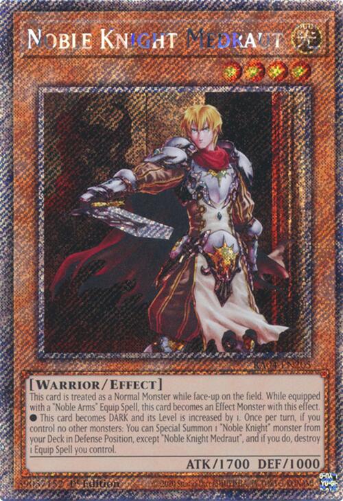 Noble Knight Medraut [RA04-EN205] Platinum Secret Rare | Good Games Morley