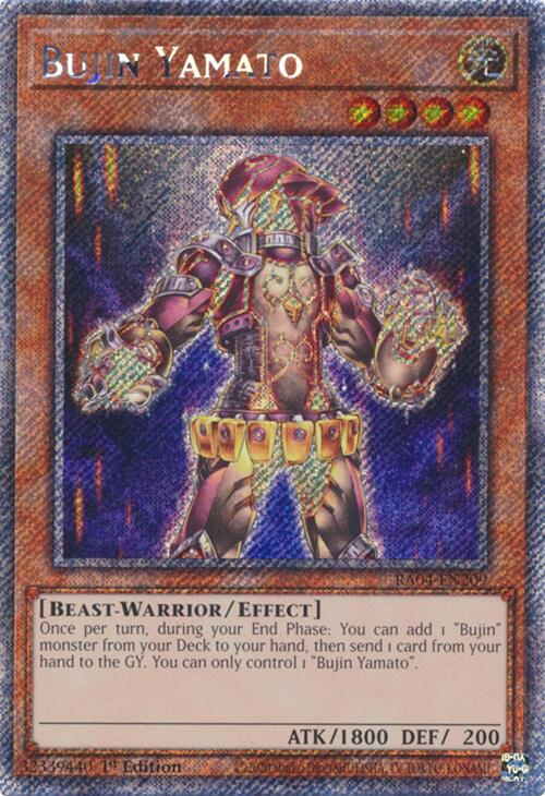 Bujin Yamato [RA04-EN209] Platinum Secret Rare | Good Games Morley