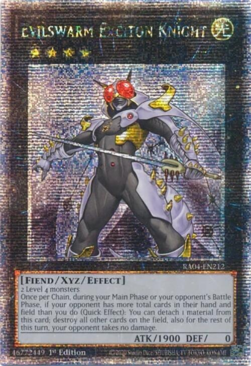 Evilswarm Exciton Knight [RA04-EN212] Quarter Century Secret Rare | Good Games Morley