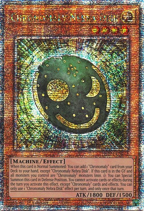 Chronomaly Nebra Disk [RA04-EN213] Quarter Century Secret Rare | Good Games Morley