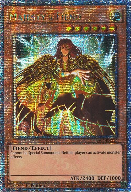 Majesty's Fiend [RA04-EN216] Quarter Century Secret Rare | Good Games Morley