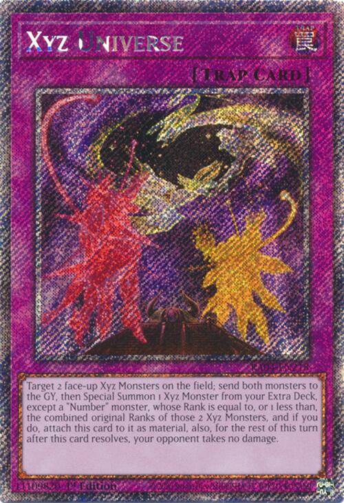 Xyz Universe [RA04-EN218] Platinum Secret Rare | Good Games Morley