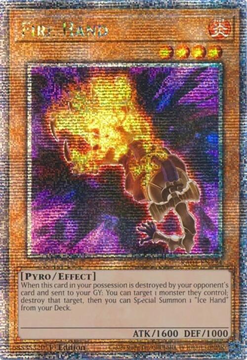 Fire Hand [RA04-EN224] Quarter Century Secret Rare | Good Games Morley