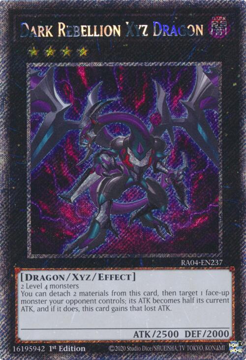 Dark Rebellion Xyz Dragon [RA04-EN237] Platinum Secret Rare | Good Games Morley