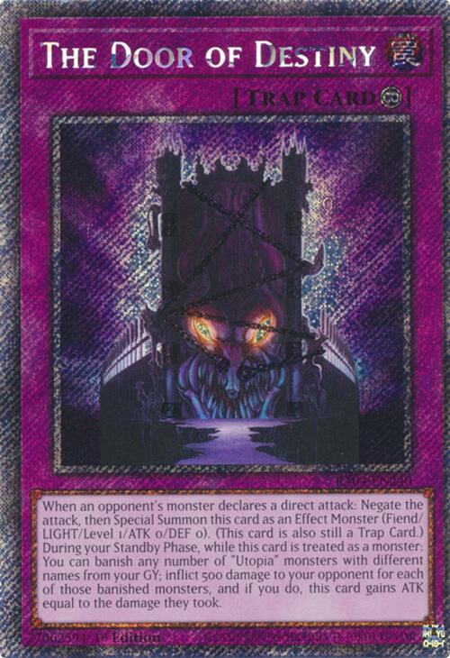 The Door of Destiny [RA04-EN240] Platinum Secret Rare | Good Games Morley