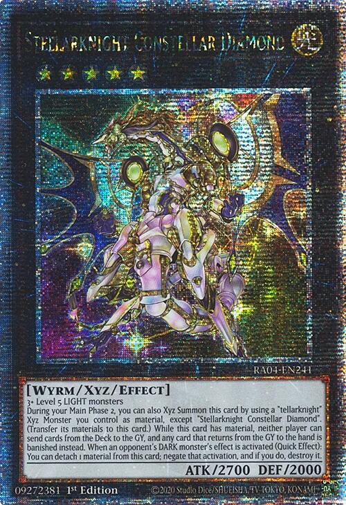 Stellarknight Constellar Diamond [RA04-EN241] Quarter Century Secret Rare | Good Games Morley