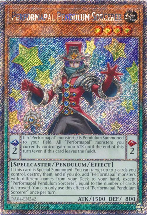 Performapal Pendulum Sorcerer [RA04-EN242] Platinum Secret Rare | Good Games Morley