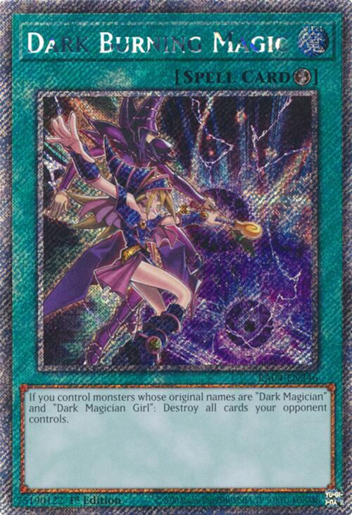 Dark Burning Magic [RA04-EN246] Platinum Secret Rare | Good Games Morley