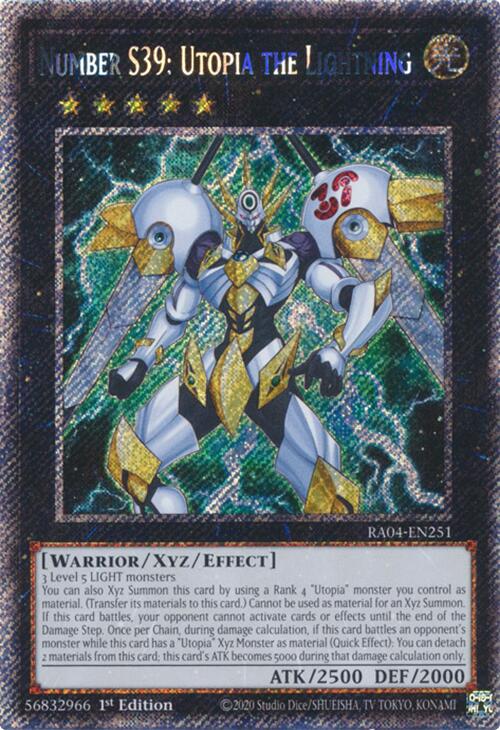 Number S39: Utopia the Lightning [RA04-EN251] Platinum Secret Rare | Good Games Morley