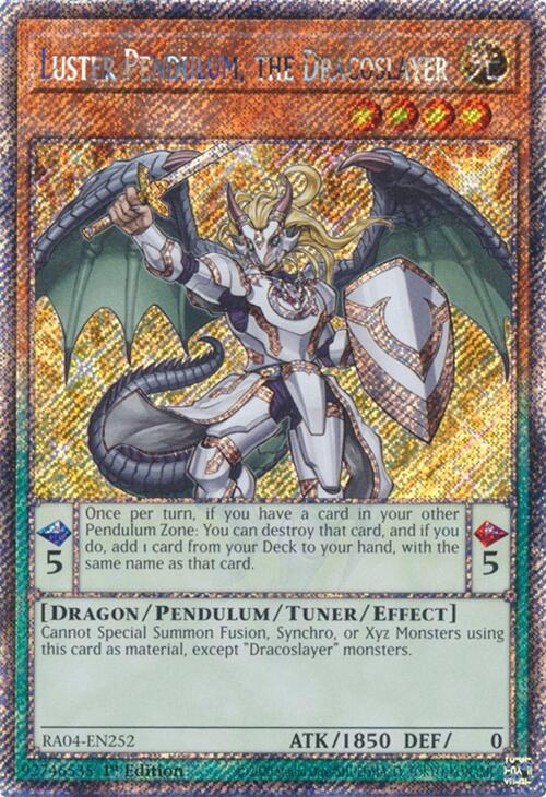 Luster Pendulum, the Dracoslayer [RA04-EN252] Platinum Secret Rare | Good Games Morley