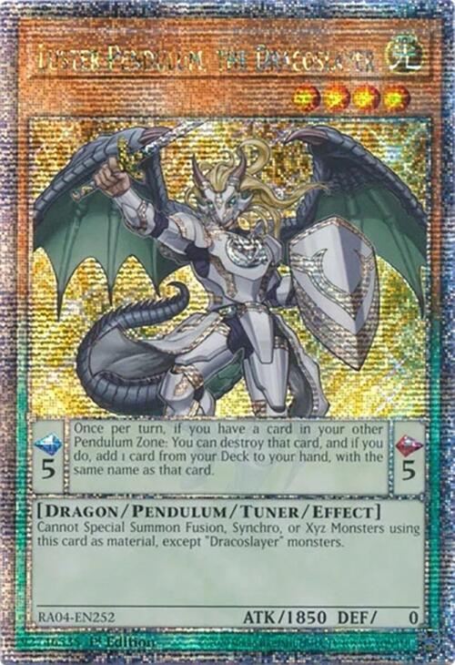Luster Pendulum, the Dracoslayer [RA04-EN252] Quarter Century Secret Rare | Good Games Morley