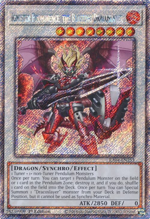 Ignister Prominence, the Blasting Dracoslayer [RA04-EN253] Platinum Secret Rare | Good Games Morley