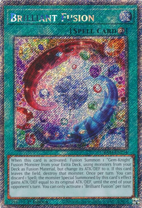 Brilliant Fusion [RA04-EN254] Platinum Secret Rare | Good Games Morley