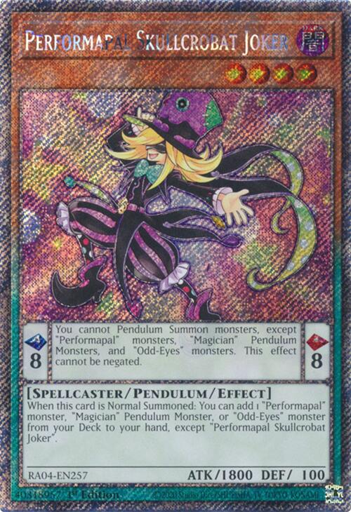 Performapal Skullcrobat Joker [RA04-EN257] Platinum Secret Rare | Good Games Morley
