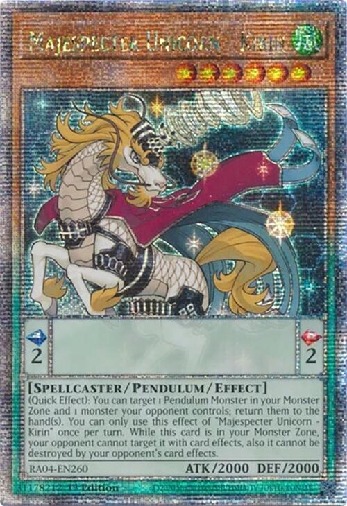 Majespecter Unicorn - Kirin [RA04-EN260] Quarter Century Secret Rare | Good Games Morley