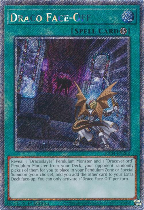 Draco Face-Off [RA04-EN262] Platinum Secret Rare | Good Games Morley