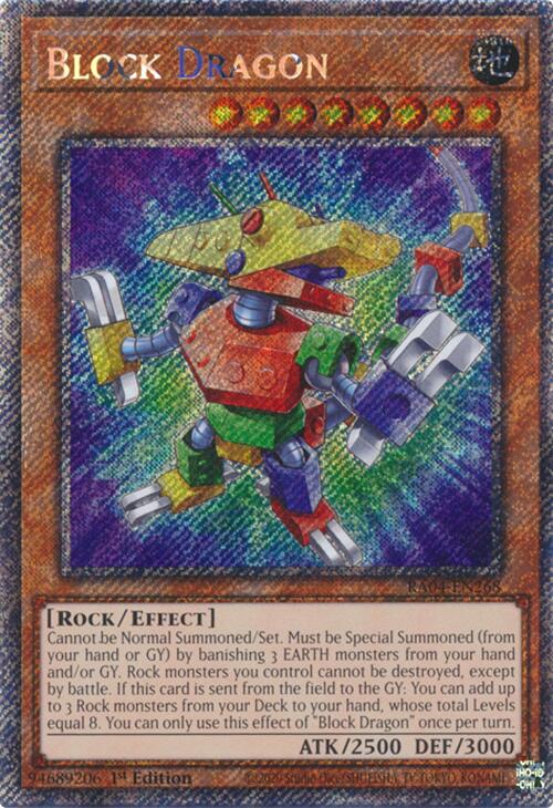 Block Dragon [RA04-EN268] Platinum Secret Rare | Good Games Morley
