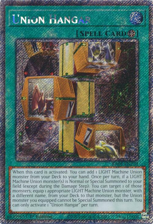 Union Hangar [RA04-EN270] Platinum Secret Rare | Good Games Morley