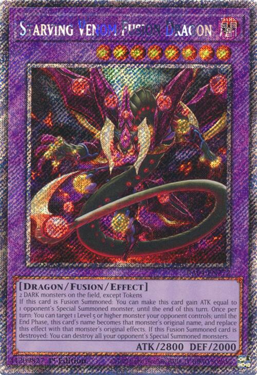 Starving Venom Fusion Dragon [RA04-EN272] Platinum Secret Rare | Good Games Morley
